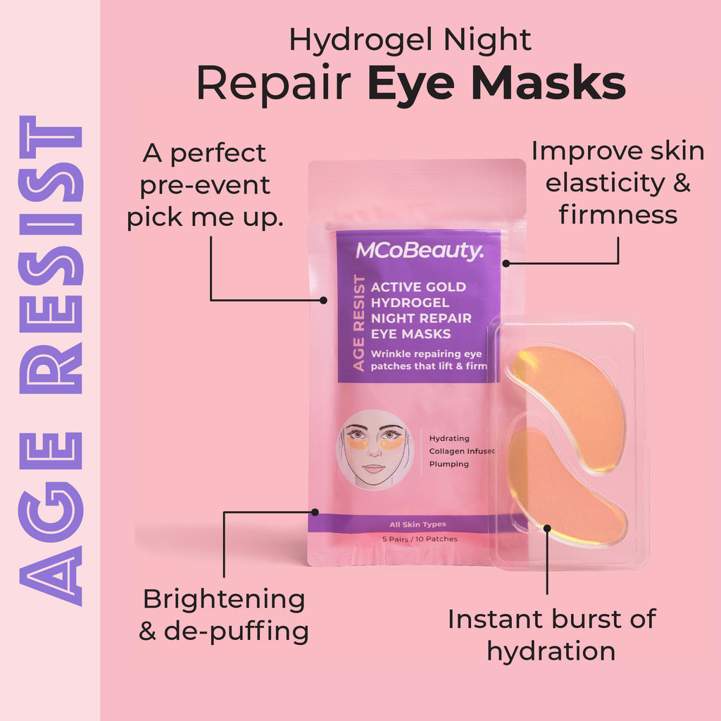 Active Gold Hydrogel Night Repair Eye Mask 10 pack – MCoBeauty US