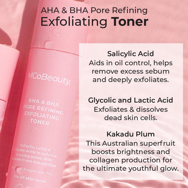 AHA & BHA Pore Refining Exfoliating Toner – MCoBeauty US