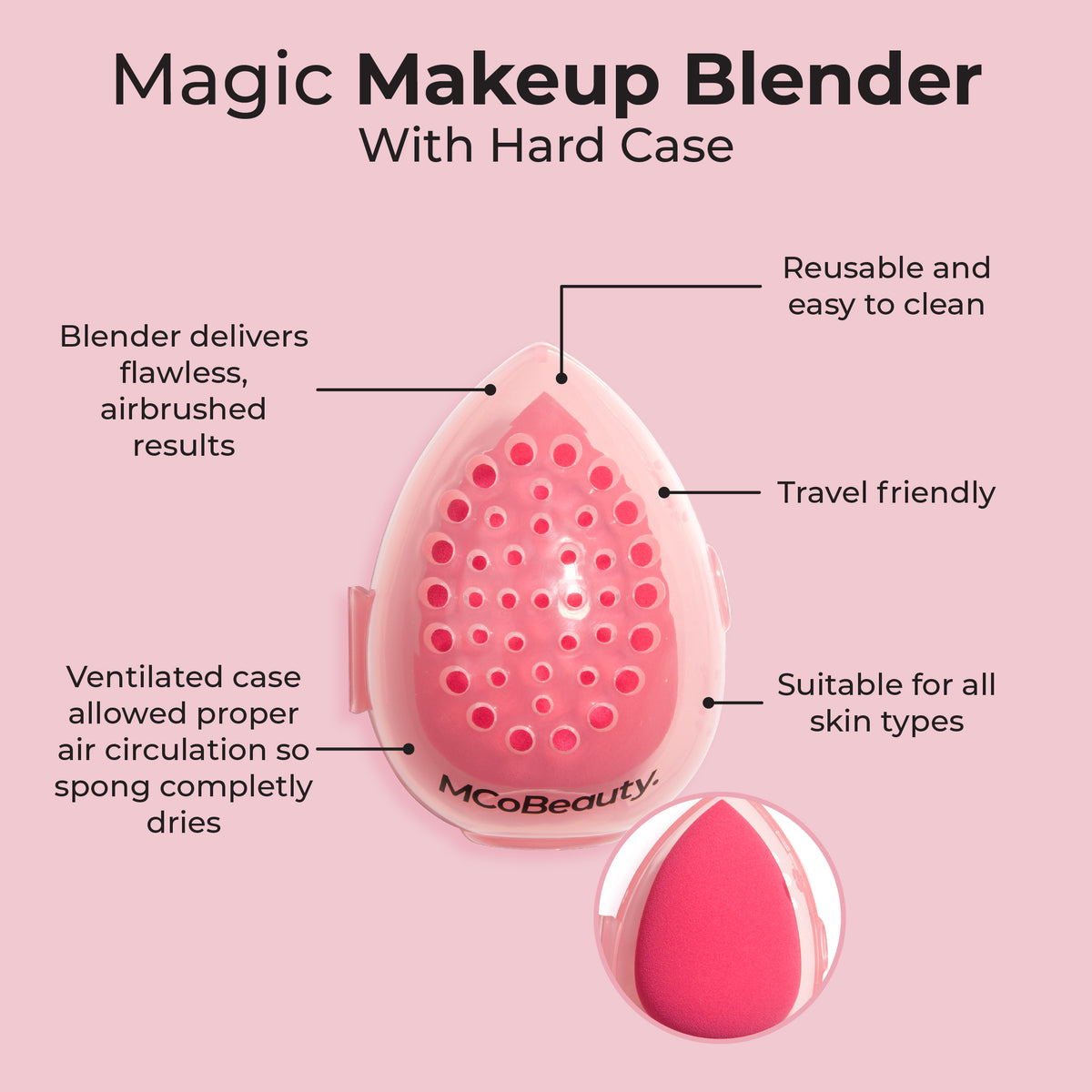 Magic Makeup Magic Makeup Blender with Hard Case – MCoBeauty US
